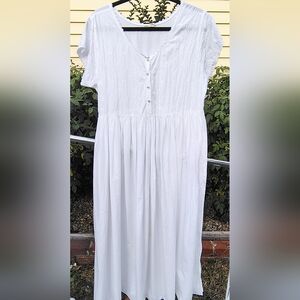 Vintage Victoria's Secret White Button Up Maxi Dress